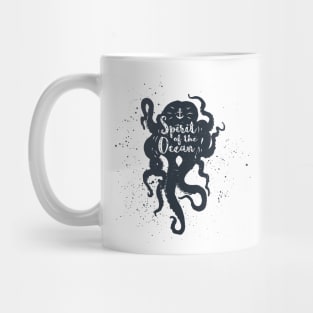 Nautical, Octopus. Spirit Of The Ocean. Inspiration Quotes Mug